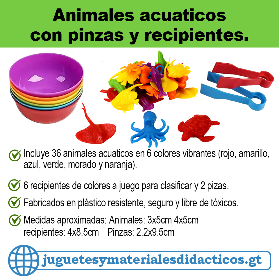 animales acuaticos para clasificar