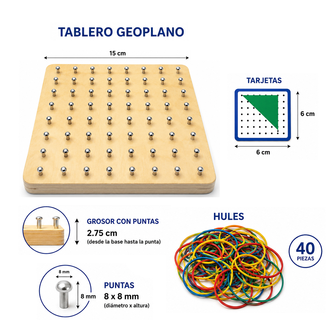geoplano de madera