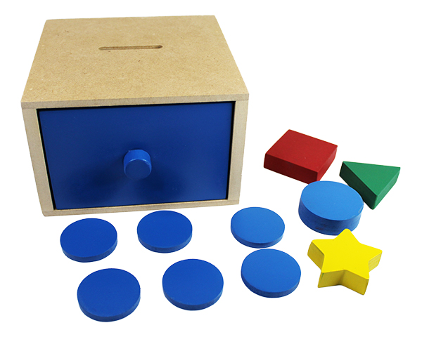 Caja de madera de permanencia con tapa deslizante - Montessori