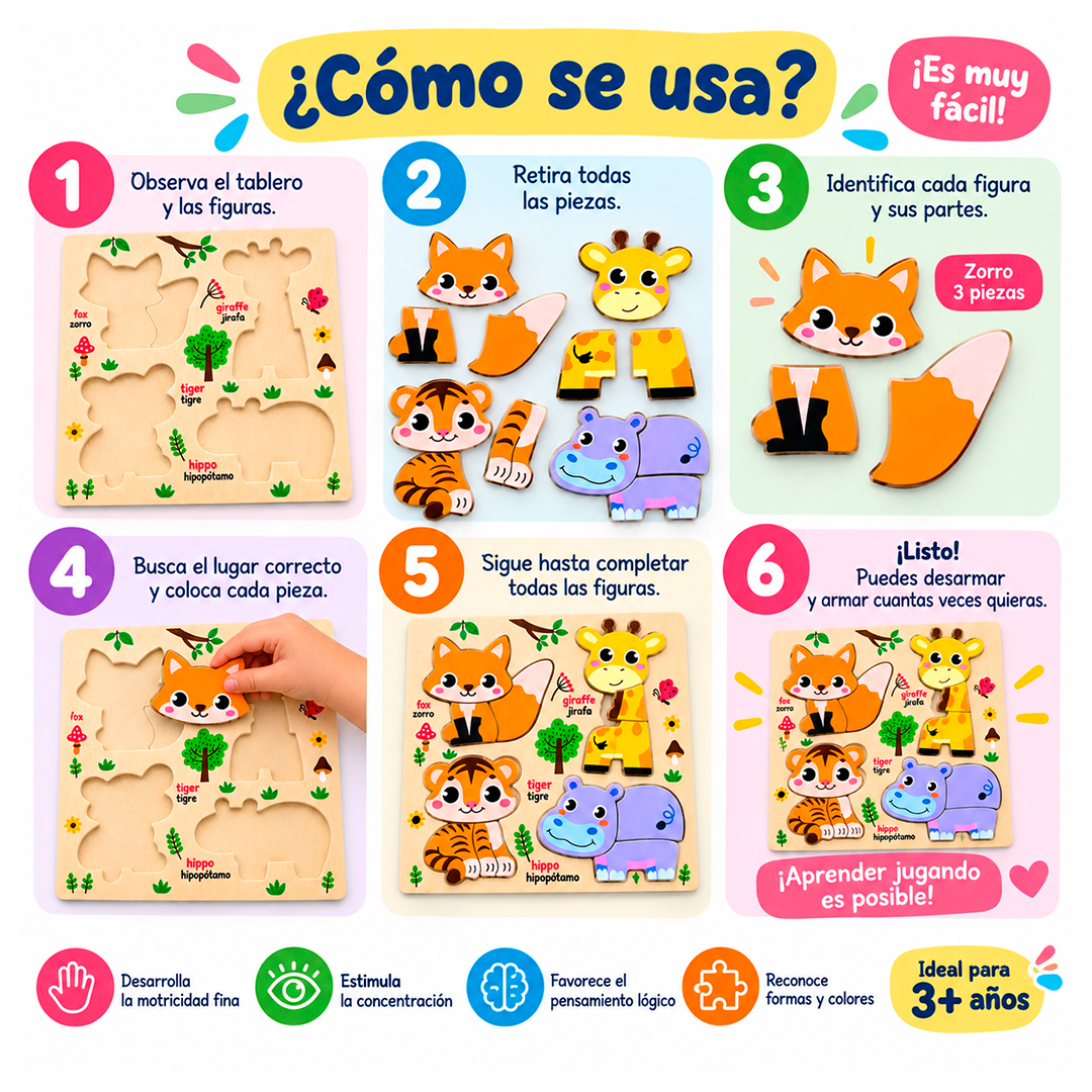 rompecabezas de madera