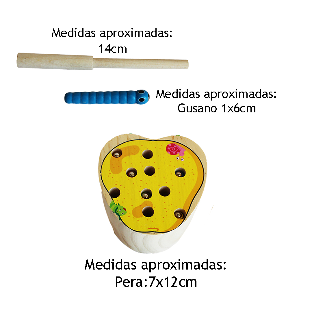 pera juego atrapar gusanos